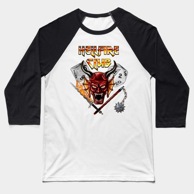 Hellfire Club Baseball T-Shirt by triggerleo